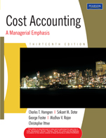 Cost Accounting:  A Managerial Emphasis,  13/e